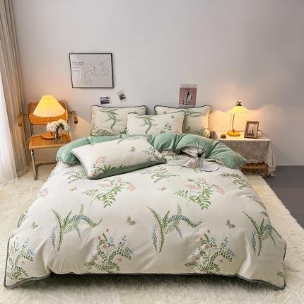 91家纺网 家纺一手货源 找家纺 （总）芃成 2022新款A棉B绒印花四件套