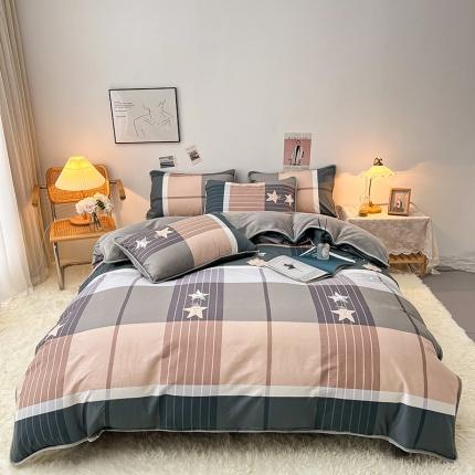 91家纺网 家纺一手货源 找家纺 （总）芃成 2022新款A棉B绒印花四件套