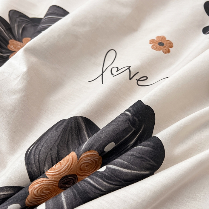 91家纺网 家纺一手货源 找家纺 芃成 2022新款A棉B绒印花四件套 沉醉花香