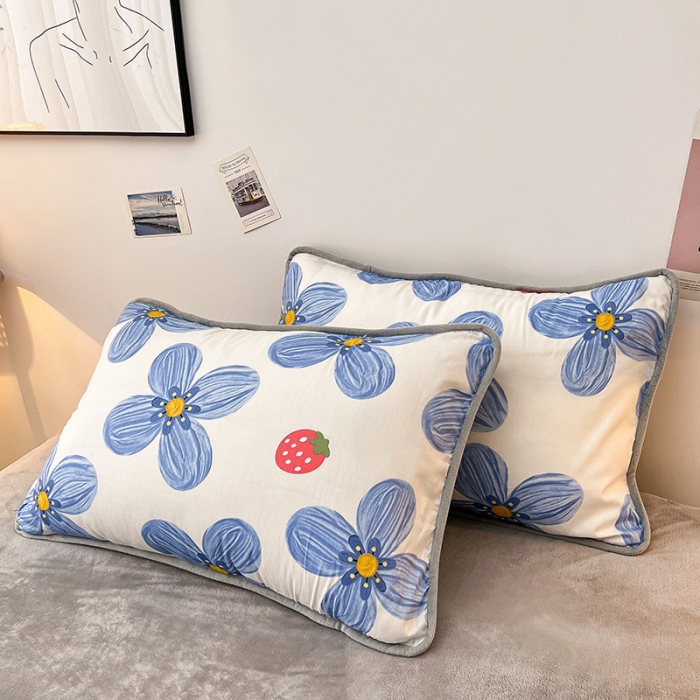 91家纺网 家纺一手货源 找家纺 芃成 2022新款A棉B绒印花四件套 初春