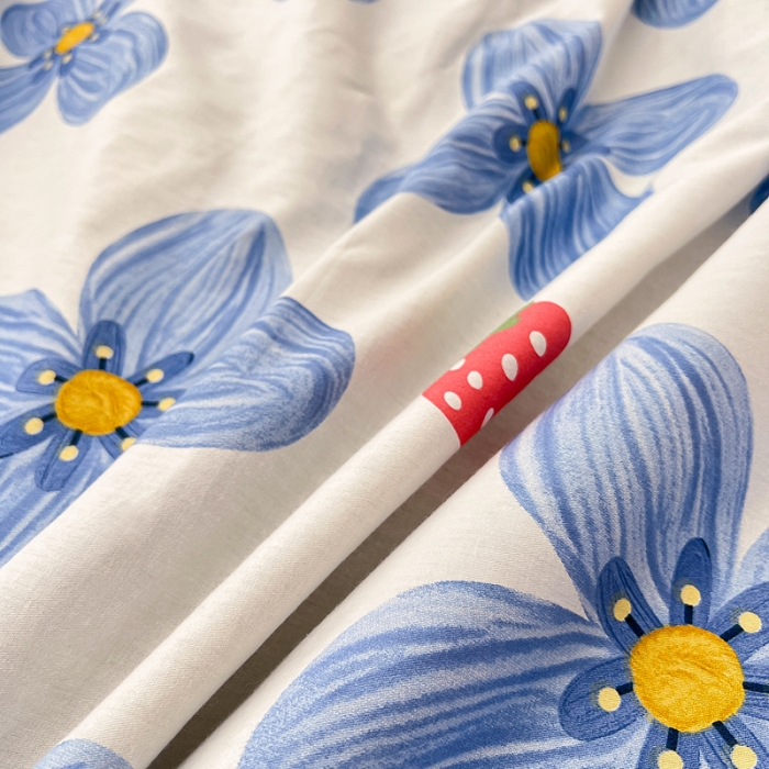 91家纺网 家纺一手货源 找家纺 芃成 2022新款A棉B绒印花四件套 初春