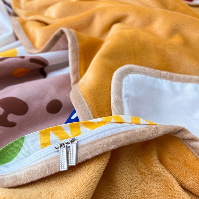 91家纺网 家纺一手货源 找家纺 芃成 2022新款A棉B绒印花四件套 达菲熊