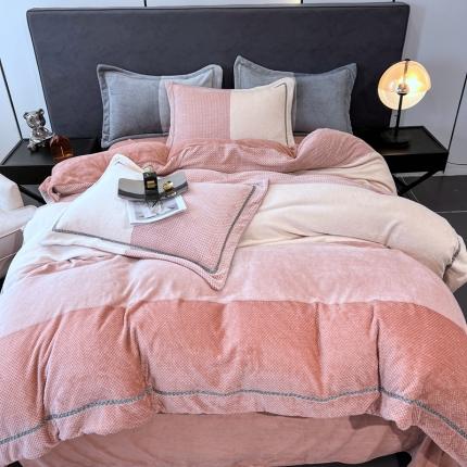 网客 2024新款泰瑞莎色织提花四件套 泰瑞莎-粉