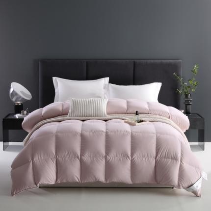 俏企鹅 2025新款糥棉95羽绒被被子被芯 豆沙粉