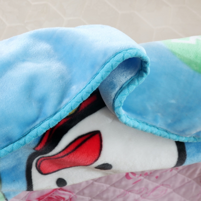91家纺网 家纺一手货源 找家纺 云毯儿童毯婴儿宝宝毯空调毯午睡毯幼儿园双层毛毯 棒球兄弟-蓝