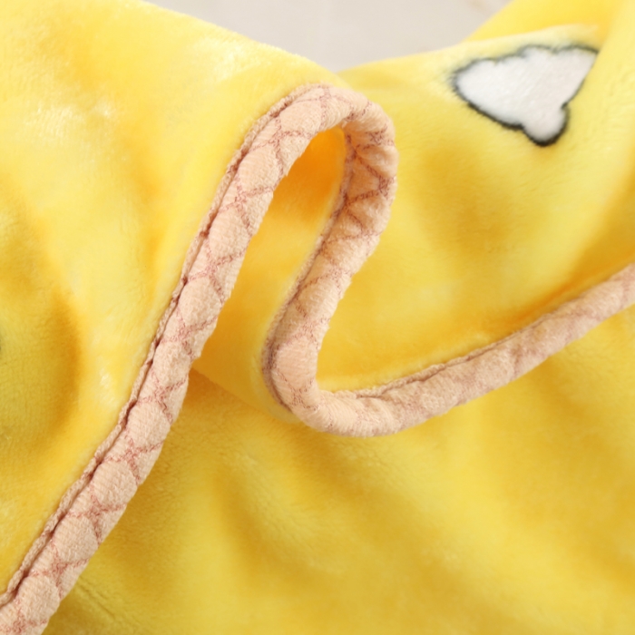 91家纺网 家纺一手货源 找家纺 升级云毯儿童毯婴儿宝宝毯空调毯午睡毯幼儿园双层毛毯 大白-黄