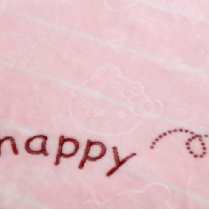 91家纺网 家纺一手货源 找家纺 云毯儿童毯婴儿宝宝毯空调毯午睡毯幼儿园双层毛毯 萌鸡小熊-粉