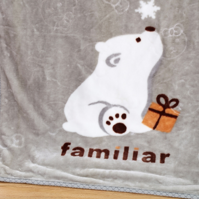 91家纺网 家纺一手货源 找家纺 云毯儿童毯婴儿宝宝毯空调毯午睡毯幼儿园双层毛毯 雪花熊-灰