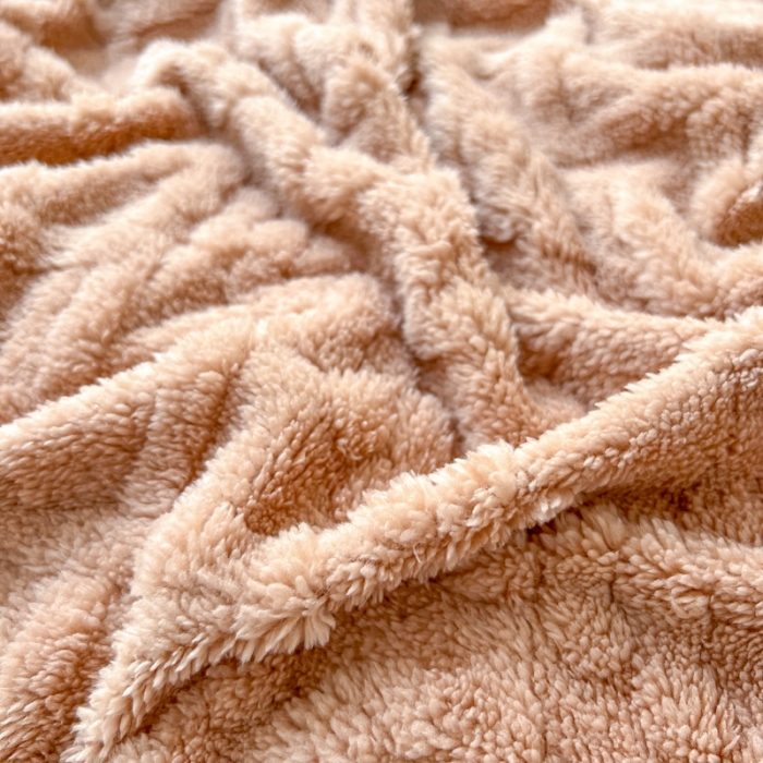 91家纺网 家纺一手货源 找家纺 摩卡 2022秋冬新品网红塔芙绒四件套 奶油泡芙-奶咖驼