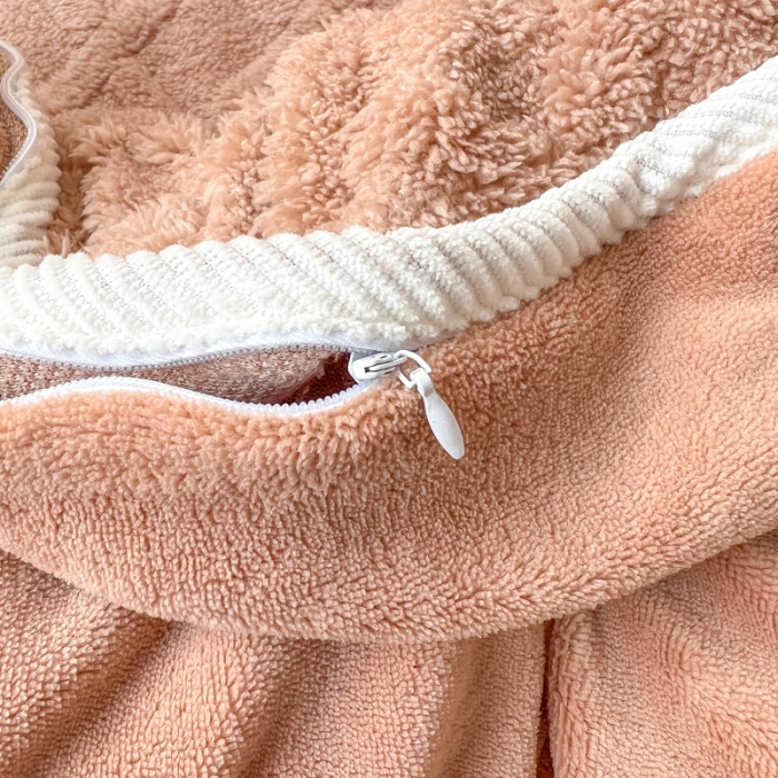 91家纺网 家纺一手货源 找家纺 摩卡 2022秋冬新品网红塔芙绒四件套 奶油泡芙-奶咖驼