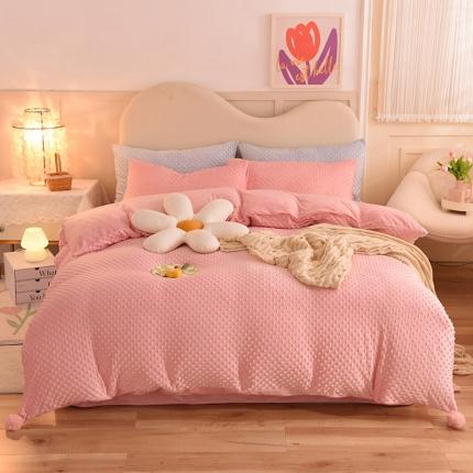 91家纺网 家纺一手货源 找家纺 （总）艾米家居  2022新款秋冬豆豆绒宝宝绒四件套