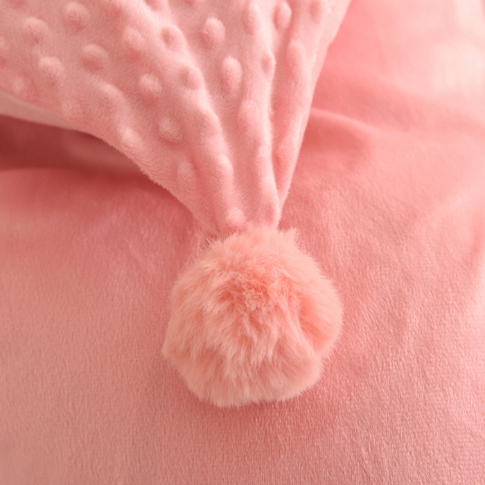 91家纺网 家纺一手货源 找家纺 艾米家居  2022新款秋冬豆豆绒宝宝绒四件套 玉色