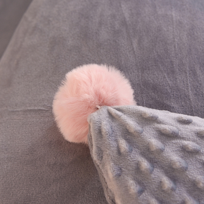 91家纺网 家纺一手货源 找家纺 艾米家居  2022新款秋冬豆豆绒宝宝绒四件套 灰