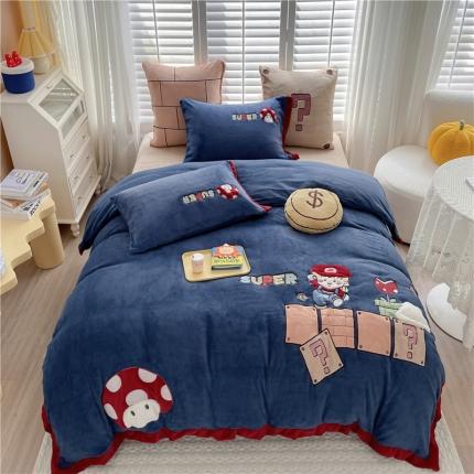 （总）星野2022新款高克重全消光秋冬绒牛奶绒四件套