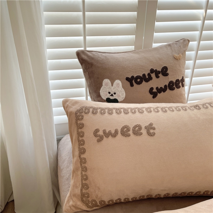 91家纺网 家纺一手货源 找家纺 星野2022新款高克重全消光秋冬绒牛奶绒四件套 可可饼干