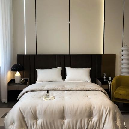 91家纺网 家纺一手货源 找家纺 朵美 2022新品提花新雪暖绒被 天使的旋律（灰色）