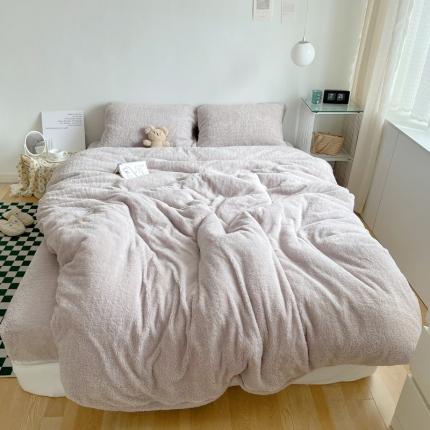 91家纺网 家纺一手货源 找家纺 （总）六巷胡同 2022新款ins风韩国泡芙绒四件套