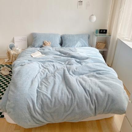 91家纺网 家纺一手货源 找家纺 （总）六巷胡同 2022新款ins风韩国泡芙绒四件套