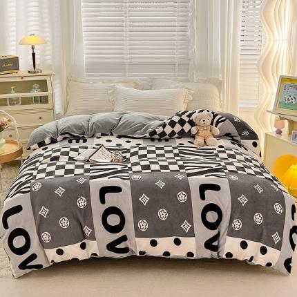 91家纺网 家纺一手货源 找家纺 慕尚 2022新款牛奶绒保暖单被套 杜比