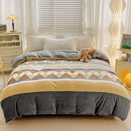 91家纺网 家纺一手货源 找家纺 （总）慕尚 2022新款牛奶绒保暖单被套