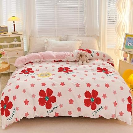 91家纺网 家纺一手货源 找家纺 （总）慕尚 2022新款牛奶绒保暖单被套