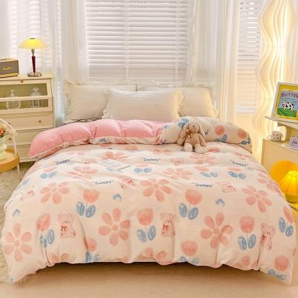 91家纺网 家纺一手货源 找家纺 （总）慕尚 2022新款牛奶绒保暖单被套