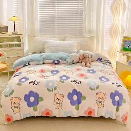 91家纺网 家纺一手货源 找家纺 （总）慕尚 2022新款牛奶绒保暖单被套