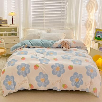 91家纺网 家纺一手货源 找家纺 （总）慕尚 2022新款牛奶绒保暖单被套