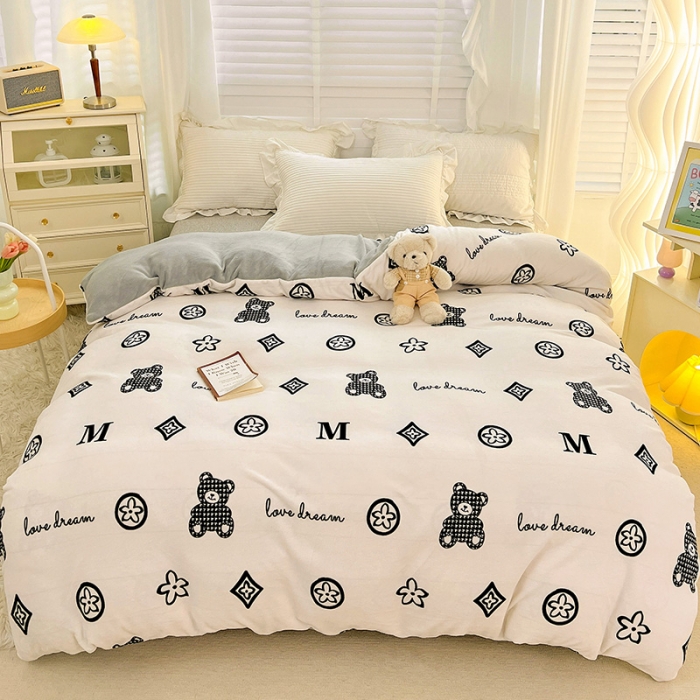 91家纺网 家纺一手货源 找家纺 （总）慕尚 2022新款牛奶绒保暖单被套