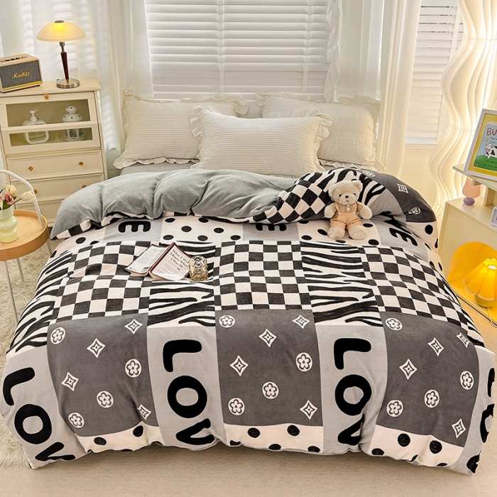 91家纺网 家纺一手货源 找家纺 慕尚 2022新款牛奶绒保暖单被套 杜比