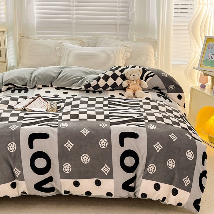 91家纺网 家纺一手货源 找家纺 慕尚 2022新款牛奶绒保暖单被套 杜比