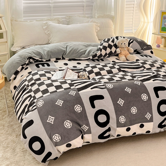 91家纺网 家纺一手货源 找家纺 慕尚 2022新款牛奶绒保暖单被套 杜比