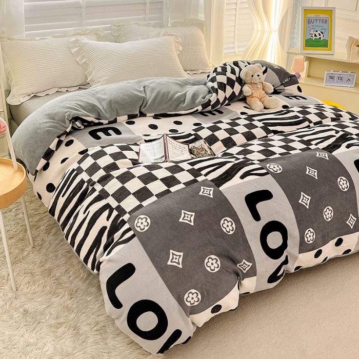 91家纺网 家纺一手货源 找家纺 慕尚 2022新款牛奶绒保暖单被套 杜比