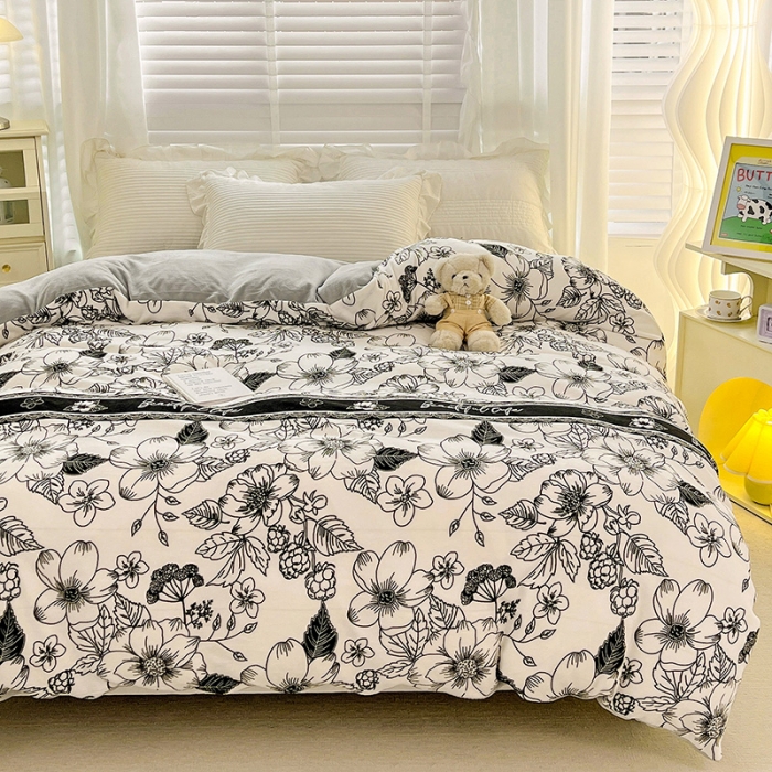 91家纺网 家纺一手货源 找家纺 慕尚 2022新款牛奶绒保暖单被套 丽莎