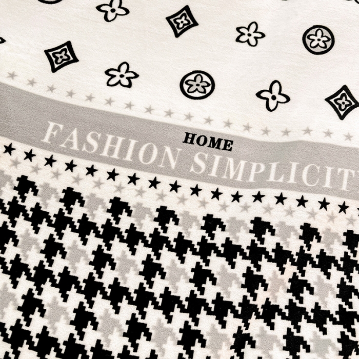 91家纺网 家纺一手货源 找家纺 慕尚 2022新款牛奶绒保暖单被套 千鸟格