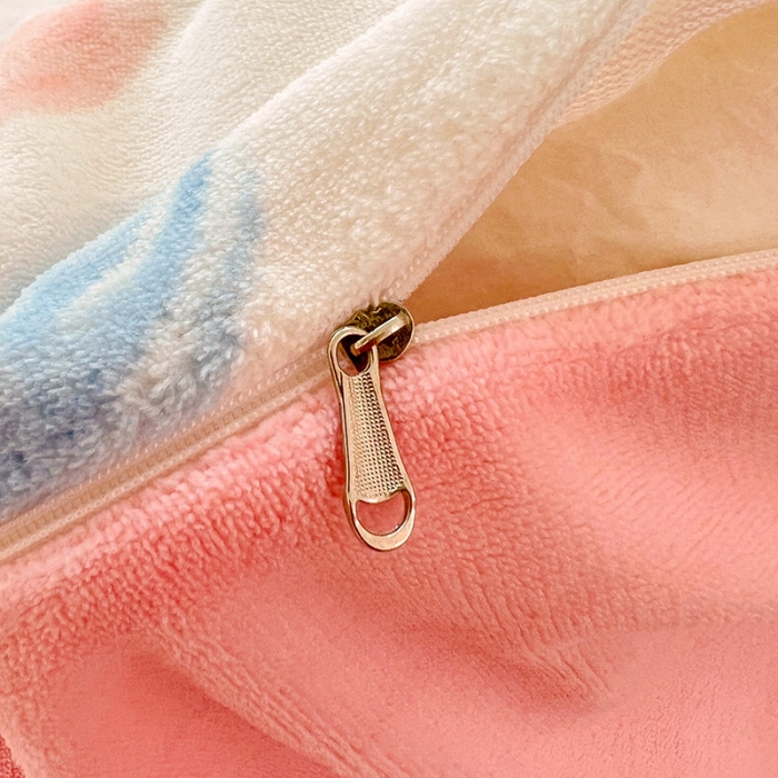 91家纺网 家纺一手货源 找家纺 慕尚 2022新款牛奶绒保暖单被套 小花熊