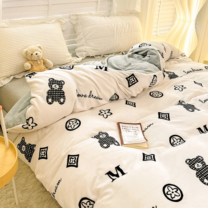 91家纺网 家纺一手货源 找家纺 （总）慕尚 2022新款牛奶绒保暖单被套