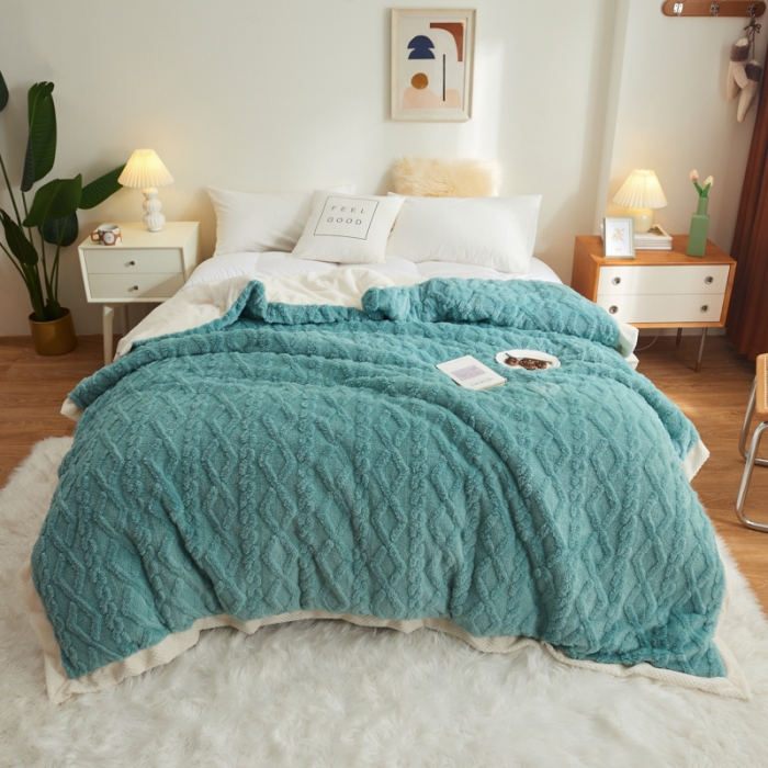 91家纺网 家纺一手货源 找家纺 （总）吾秀家居 2022新款贝贝绒双层舒棉毯