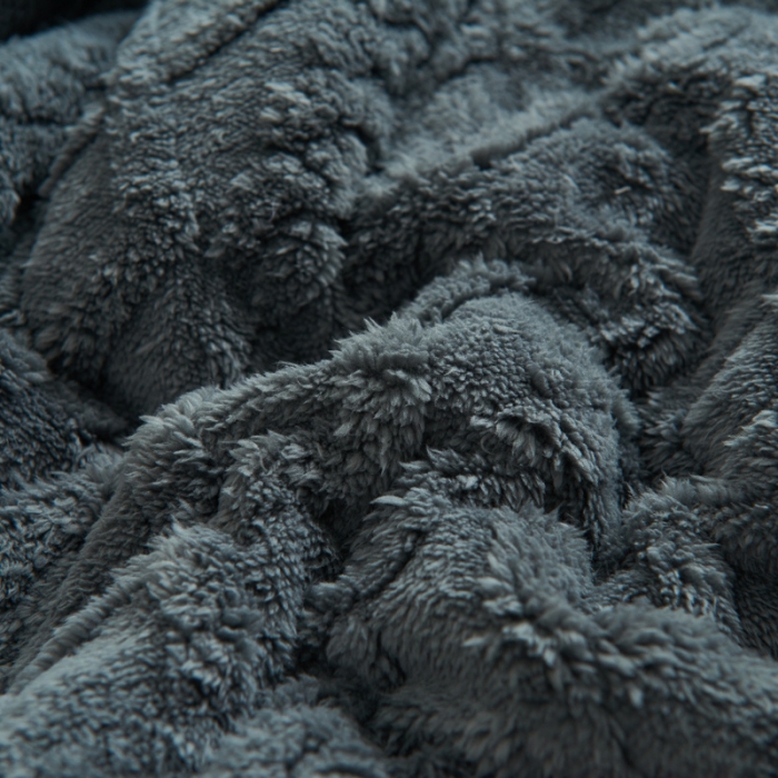 91家纺网 家纺一手货源 找家纺 吾秀家居 2022新款贝贝绒双层舒棉毯 舒棉毯深灰
