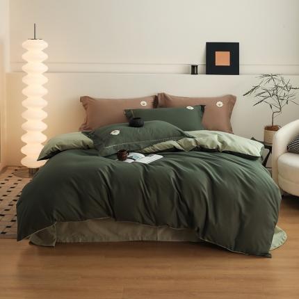 91家纺网 家纺一手货源 找家纺 （总）沐白家纺 2022精梳火山全棉小磨毛纯色系列四件套