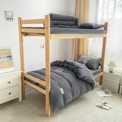 91家纺网 家纺一手货源 找家纺 恋人优选2023新款纯棉水洗双拼被套四件套大学生宿舍床上三件套