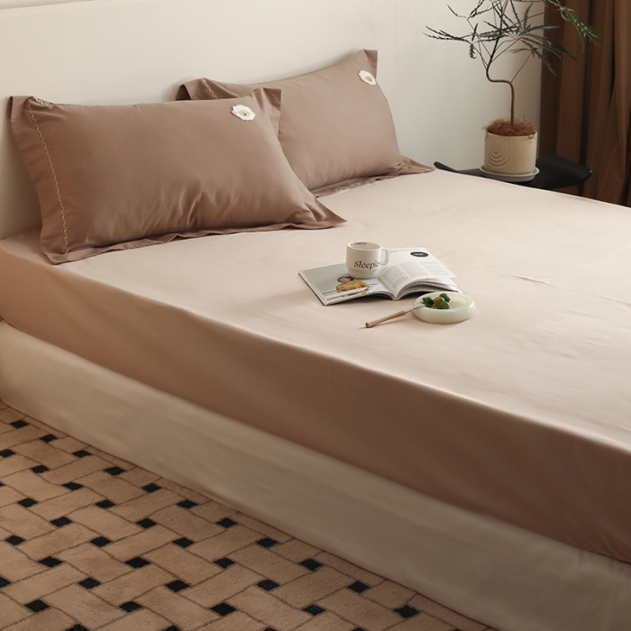 91家纺网 家纺一手货源 找家纺 （总）沐白家纺 2022精梳火山全棉小磨毛纯色系列四件套