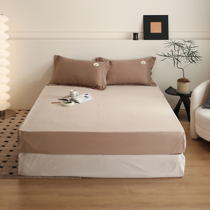 91家纺网 家纺一手货源 找家纺 （总）沐白家纺 2022精梳火山全棉小磨毛纯色系列四件套