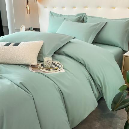 91家纺网 家纺一手货源 找家纺 （总）DC 2024新款全棉磨毛系列纯色四件套