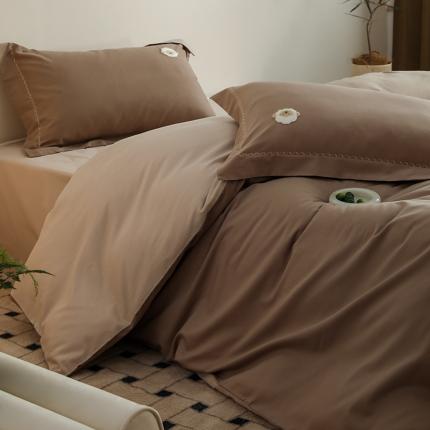 91家纺网 家纺一手货源 找家纺 （总）沐白家纺 2022精梳火山全棉小磨毛纯色-单品被套