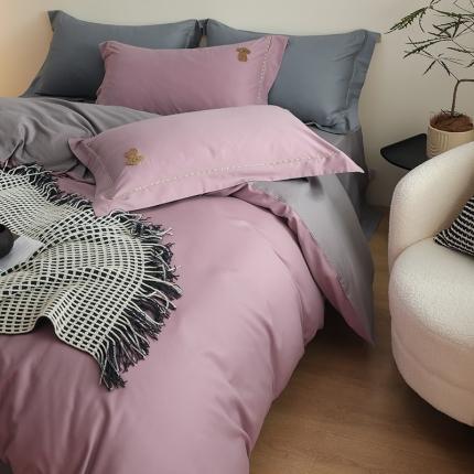 91家纺网 家纺一手货源 找家纺 （总）沐白家纺 2022精梳火山全棉小磨毛纯色-单品被套