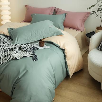 91家纺网 家纺一手货源 找家纺 （总）沐白家纺 2022精梳火山全棉小磨毛纯色-单品被套