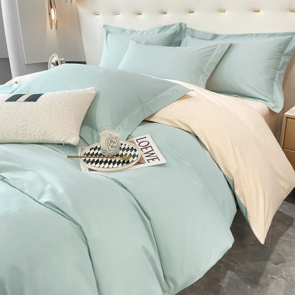 91家纺网 家纺一手货源 找家纺 （总）DC 2024新款全棉磨毛系列双拼四件套