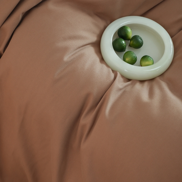 91家纺网 家纺一手货源 找家纺 沐白家纺 2022精梳火山全棉小磨毛纯色系列-单品被套 桦茶棕丨苏木灰