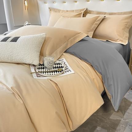 91家纺网 家纺一手货源 找家纺 （总）DC 2024新款全棉磨毛系列双拼四件套